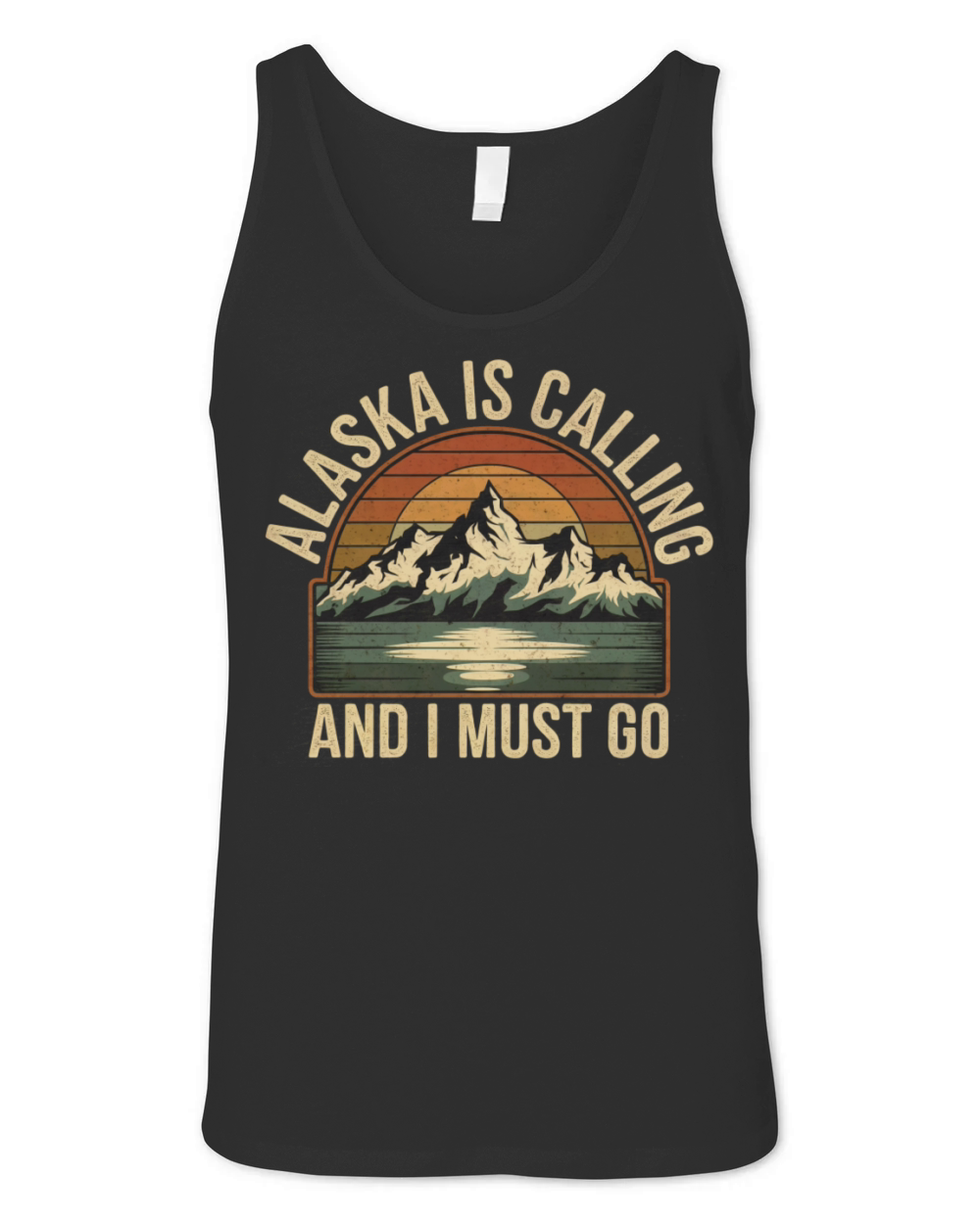 Alaska Is Calling Vintage Mountains Vacation Unisex Jersey Tank