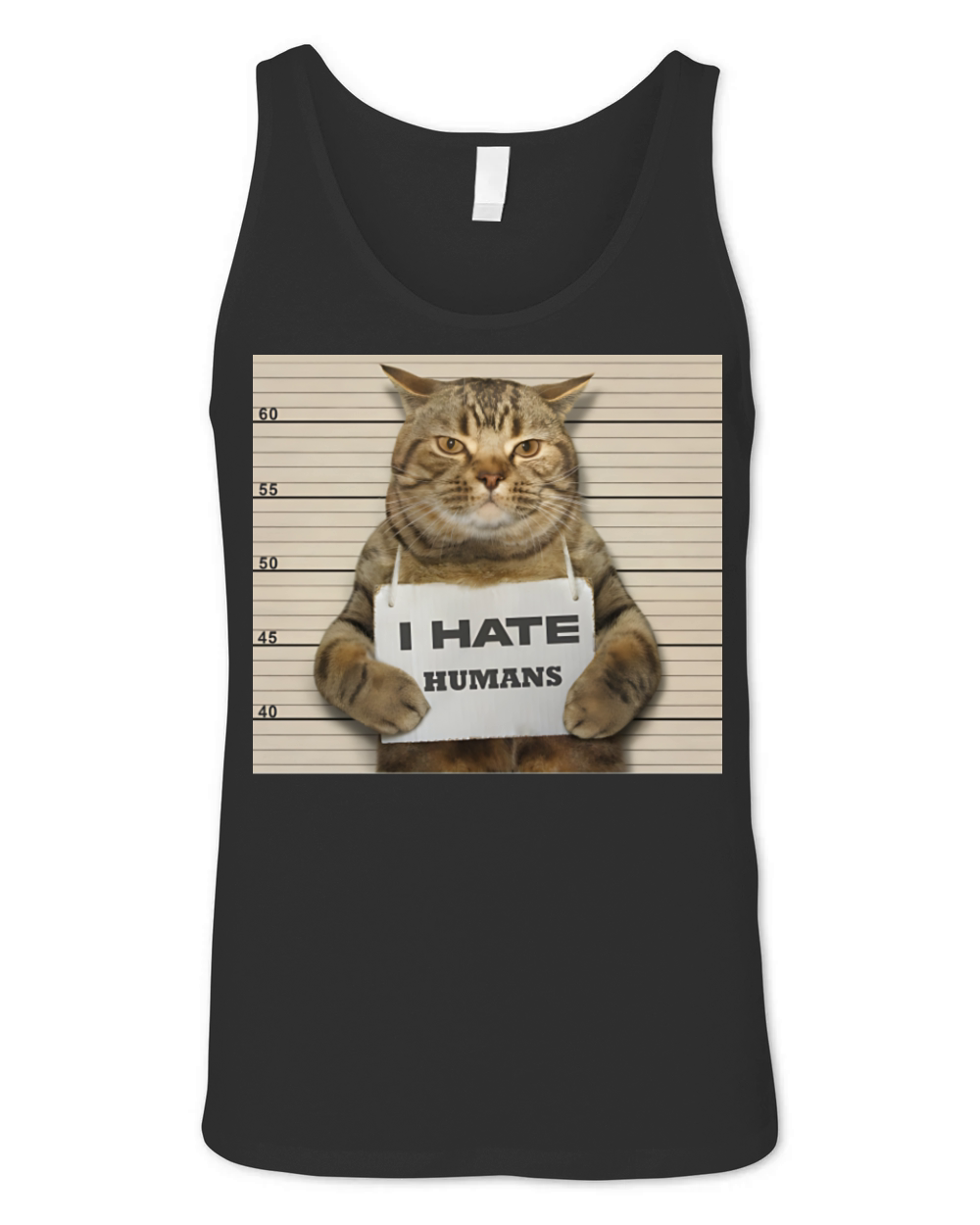 Cat Funny I Hate Humans Unisex Jersey Tank