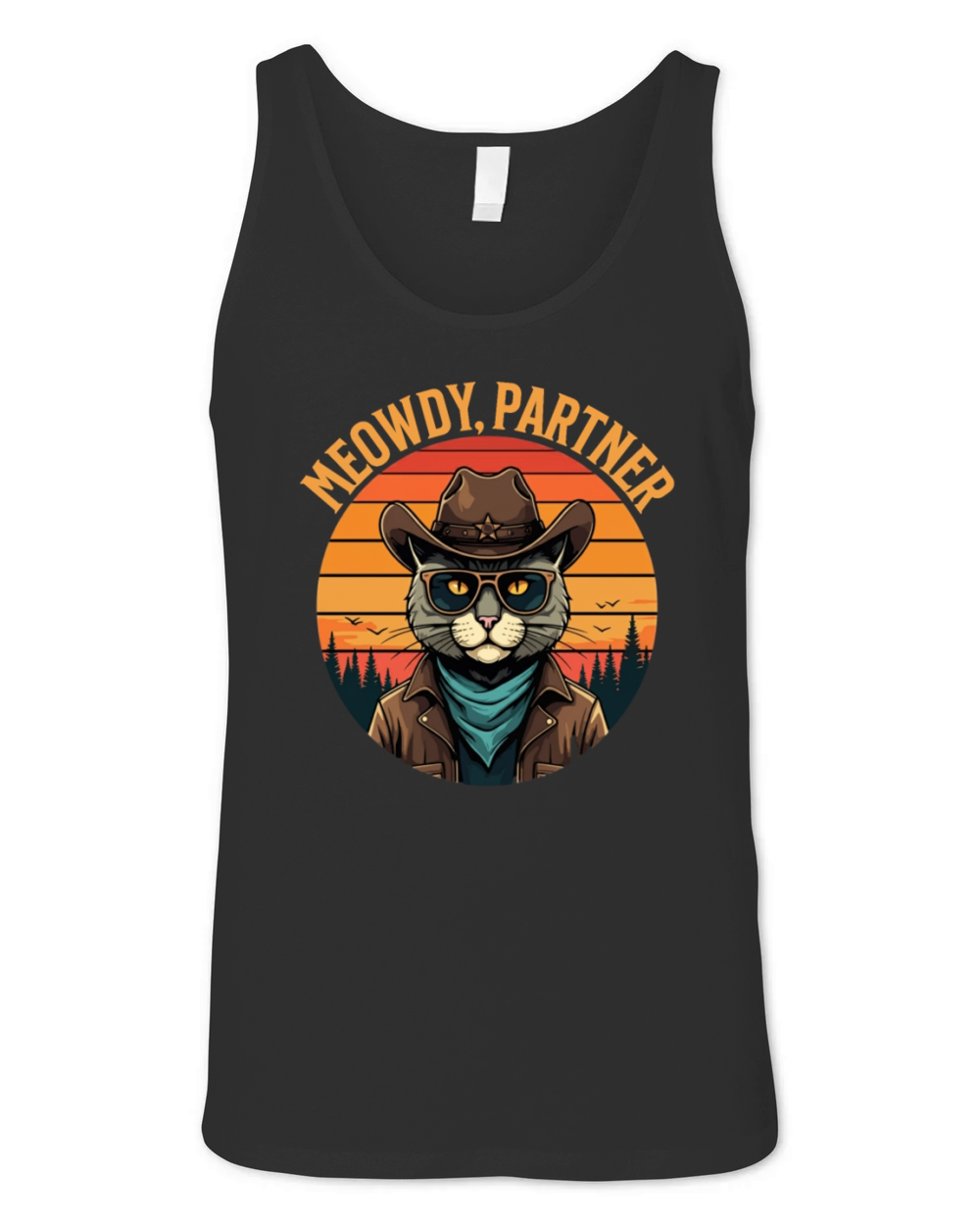 Meowdy Partner Cowboy Cat Unisex Jersey Tank