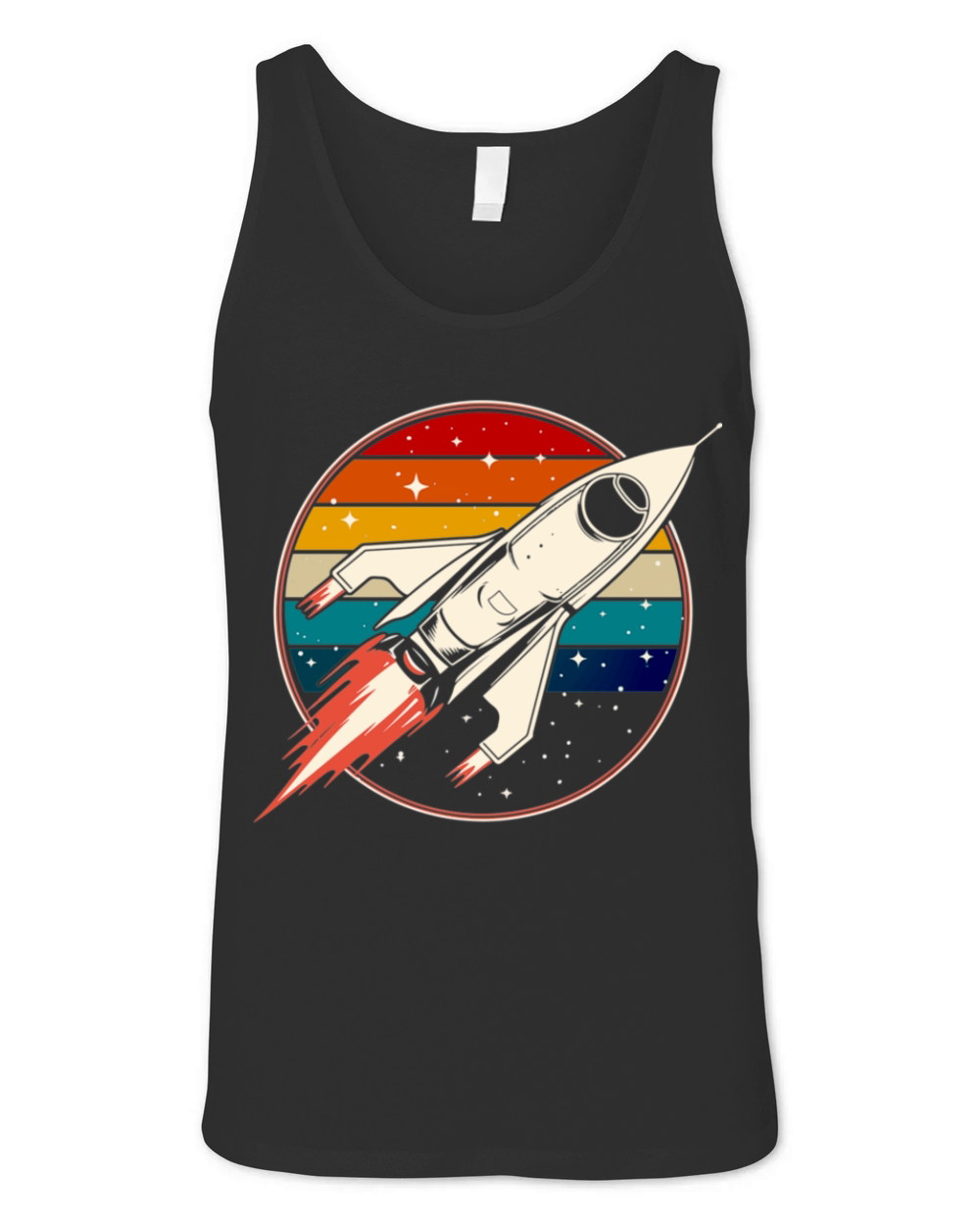 Retro Rocket Space Ship Vintage Unisex Jersey Tank