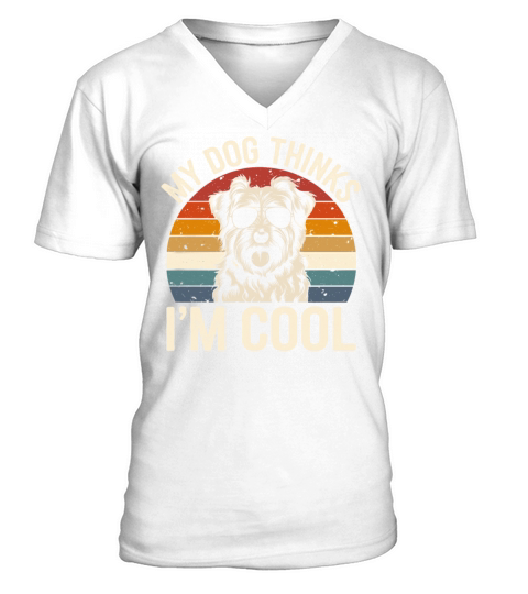 Havanese Dog My Dog Thinks Im Cool V-Neck T-shirt