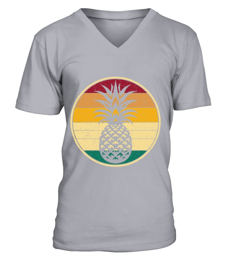 Pineapple Shirt Fruit Retro Style Vintage Gift V-Neck T-shirt