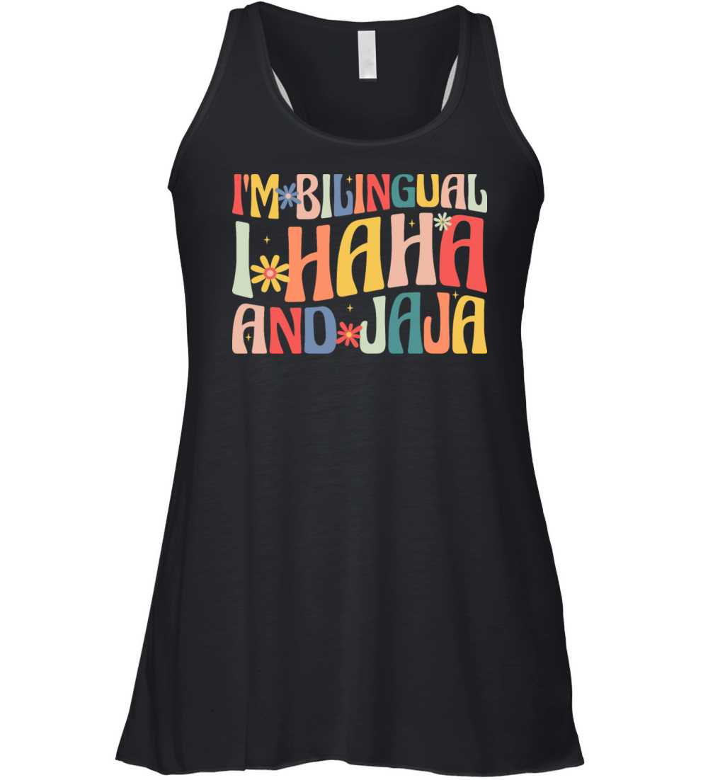 Im Bilingual I Haha and Jaja Women's Flowy Tank Top
