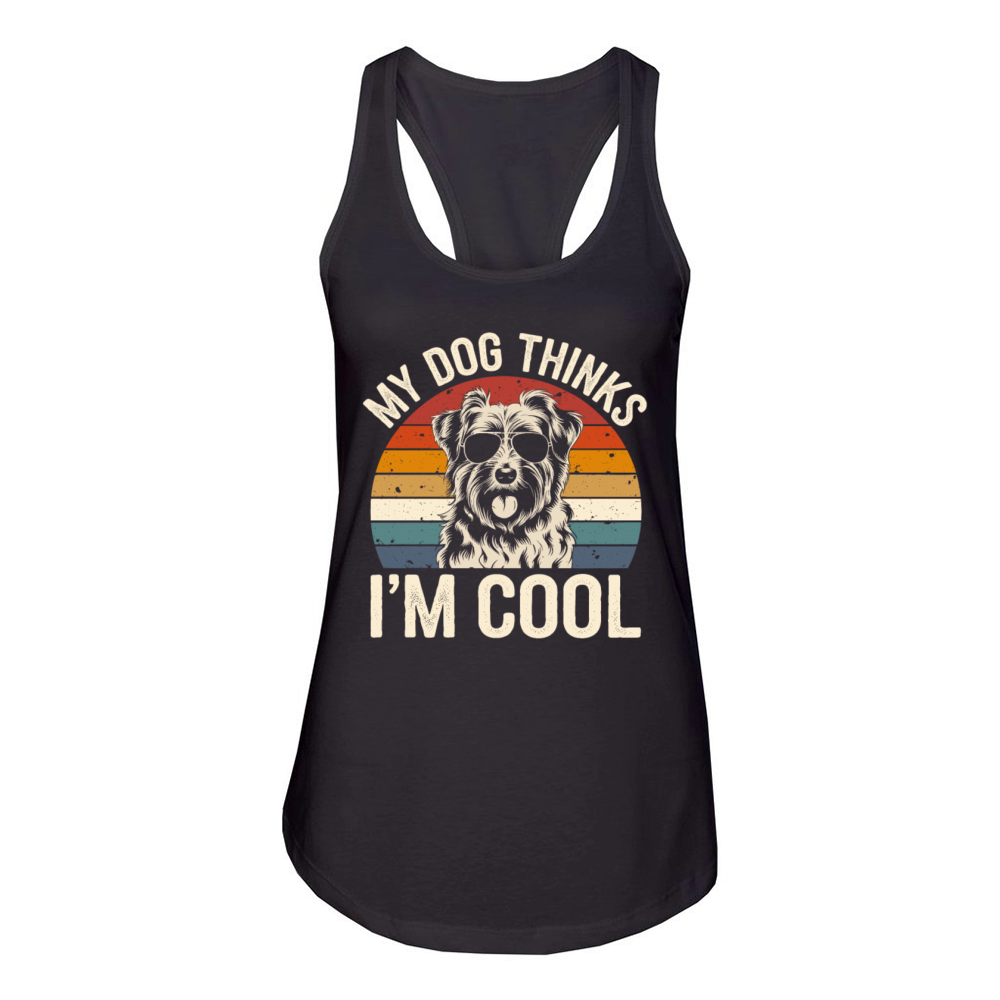 Havanese Dog My Dog Thinks Im Cool Women's Racerback Tank
