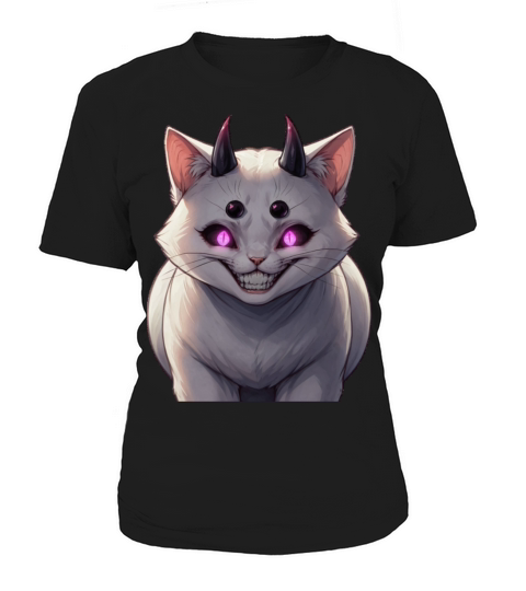 Evil Little Demon Cat Funny Design Women's T-Shirt