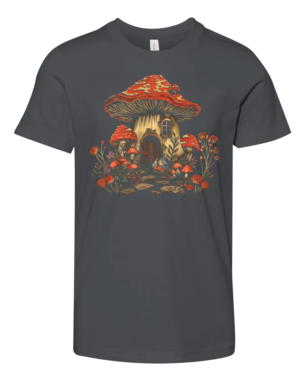 Cottagecore Aesthetic Mushroom House Elf Vintage G Youth Unisex Jersey Tee
