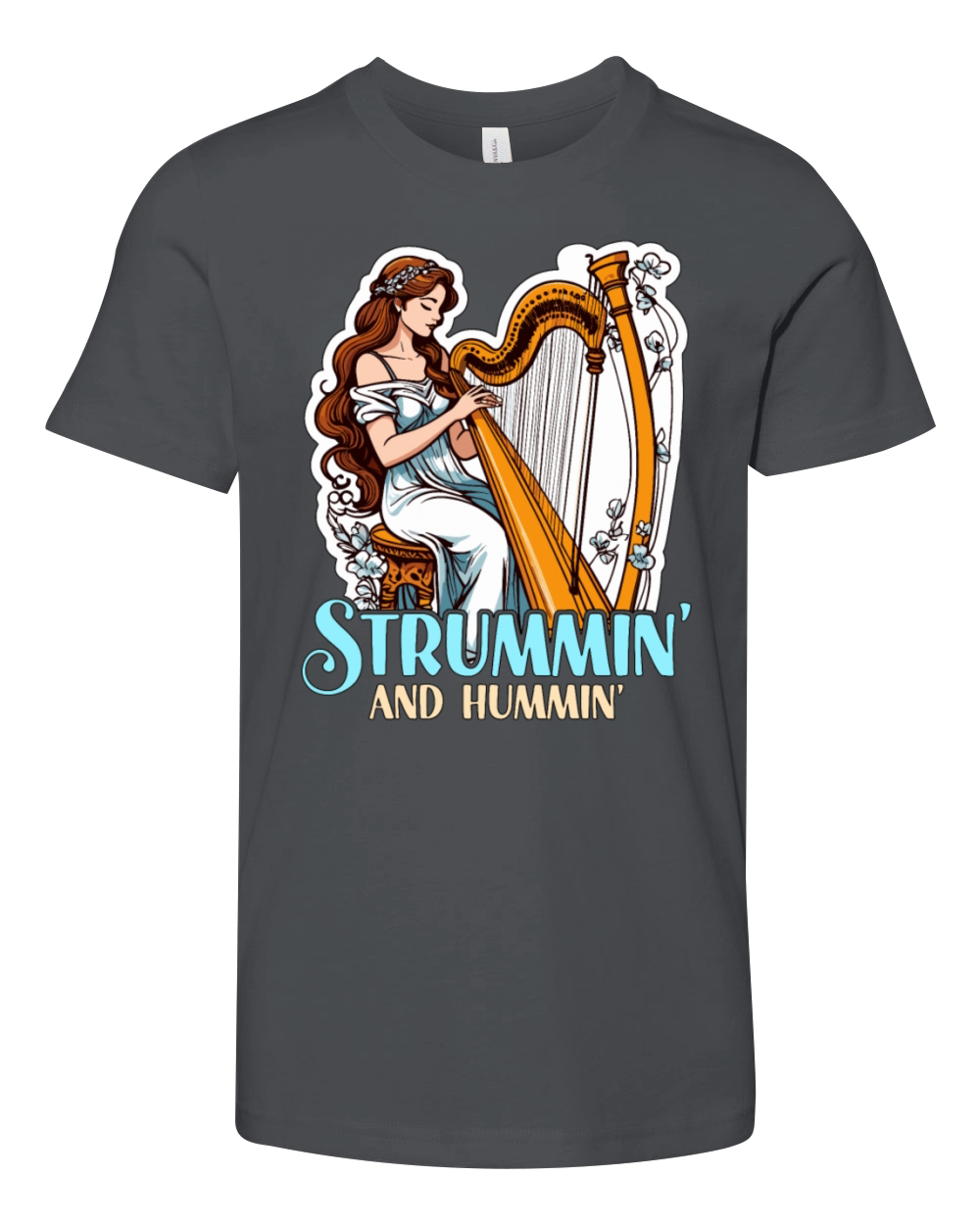 Folk Music Strummin Youth Unisex Jersey Tee