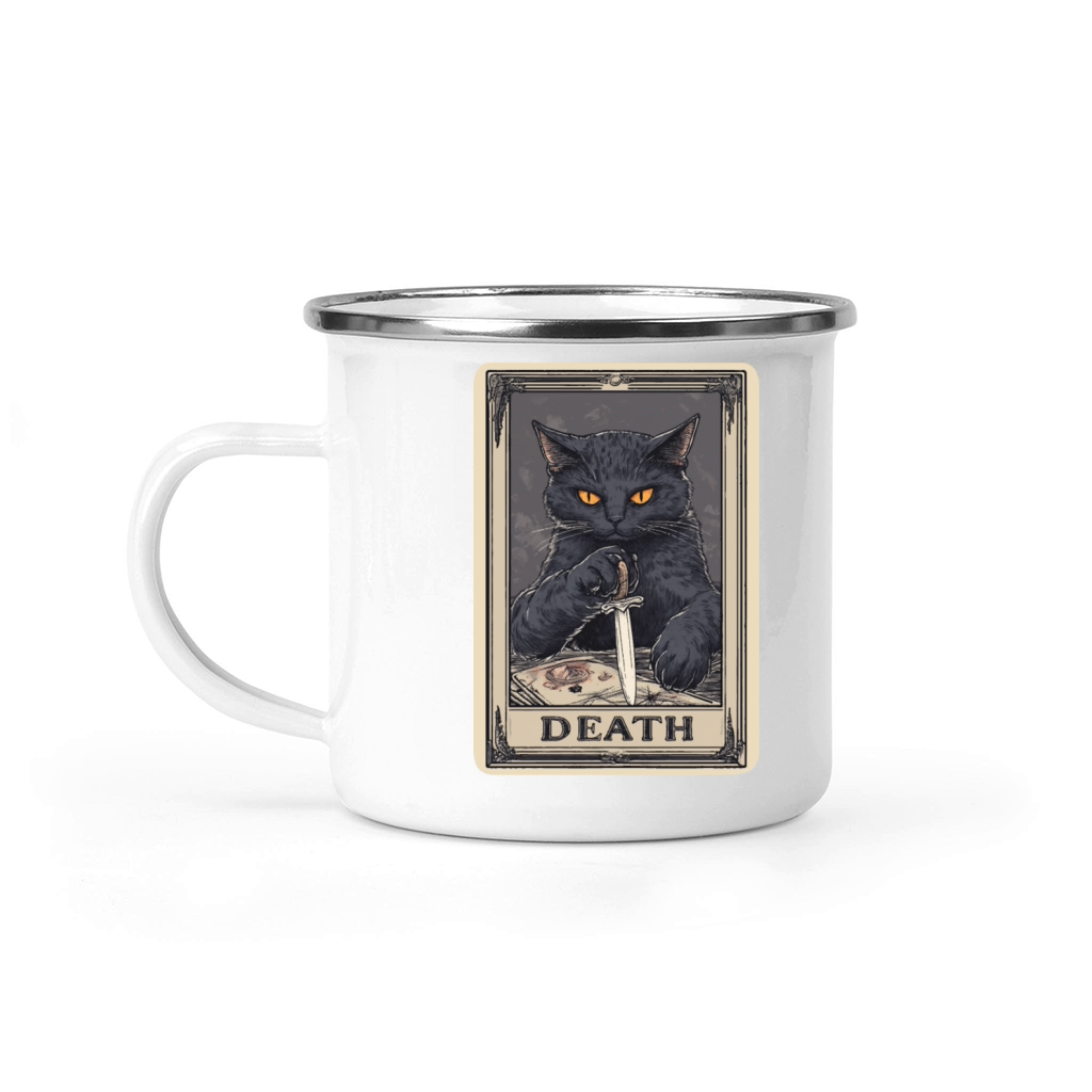 Halloween Vintage Black Cat design Camping Mug