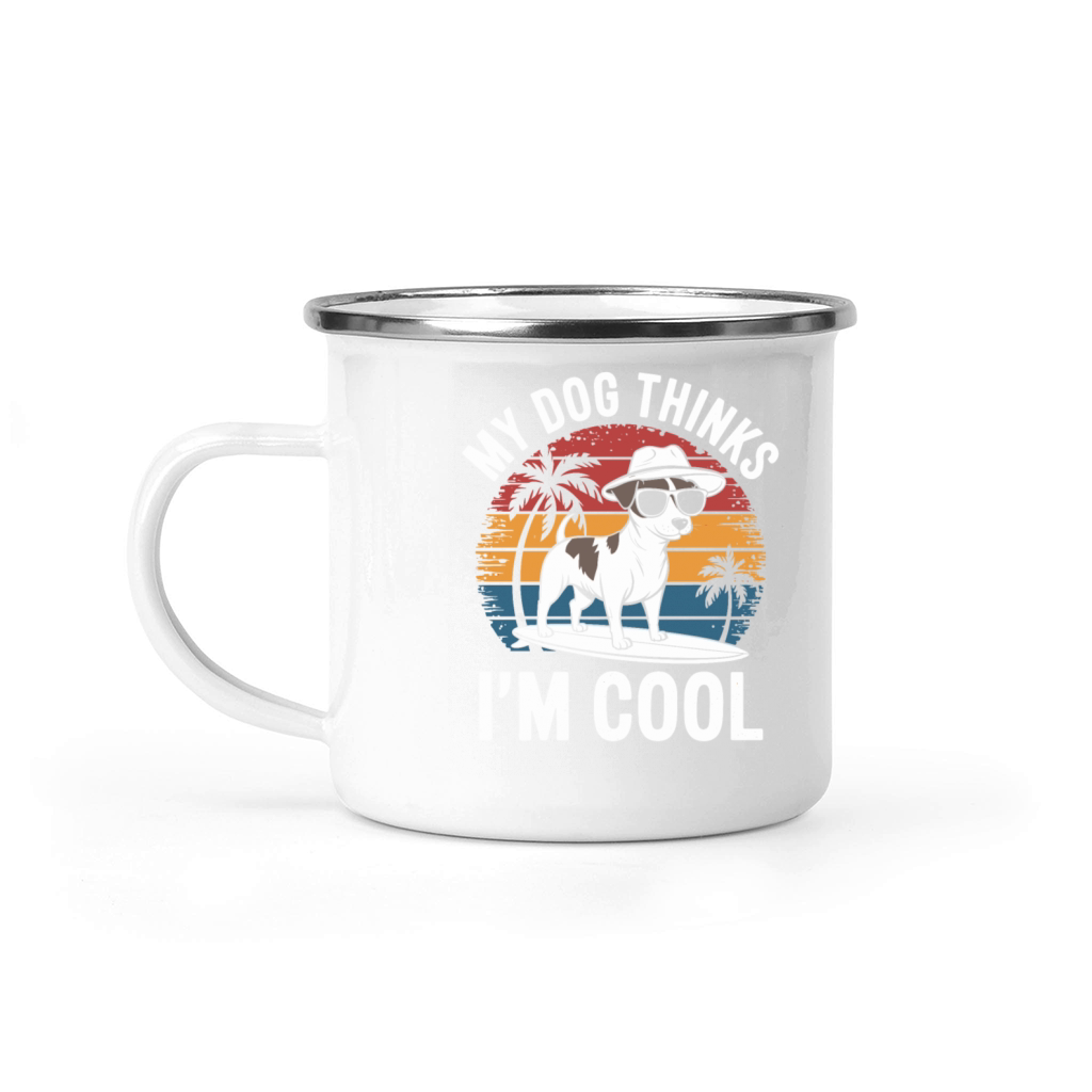 Jack Russell Terrier My Dog Thinks Im Cool Camping Mug