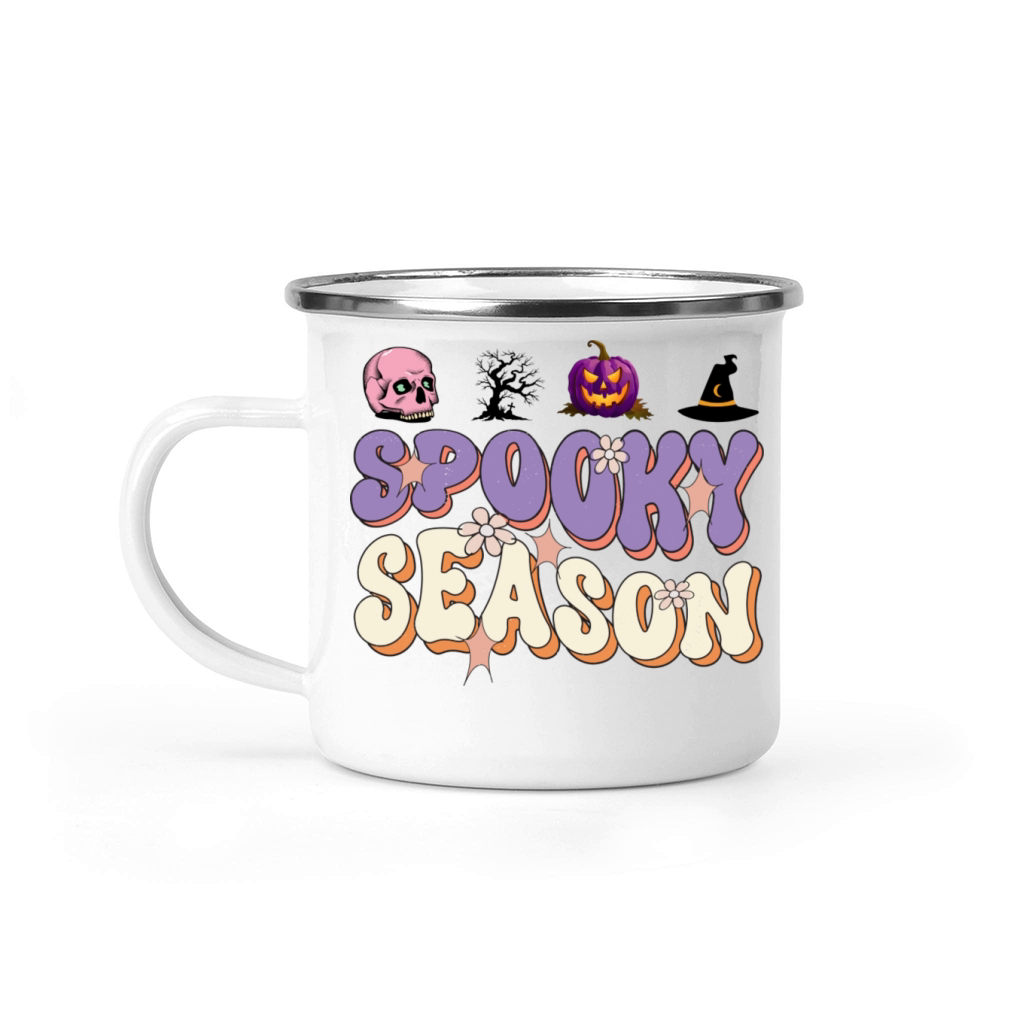 Spooky Season T-shirt Design Camping Mug