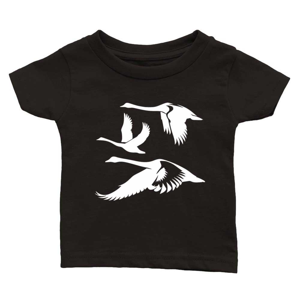 Elegant Mute Swan Flock Of Swanbirds Classic Baby Crewneck T-shirt