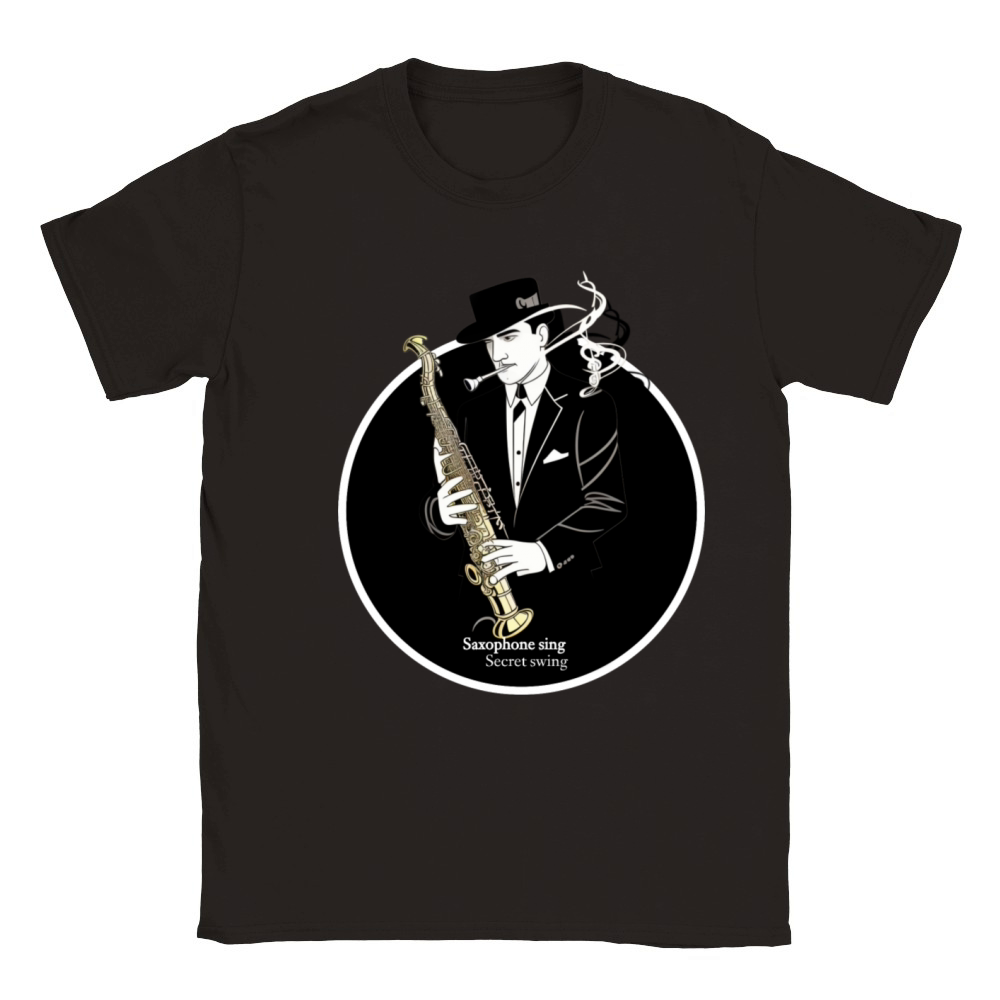 Saxophone Sing Secret Swing Classic Kids Crewneck T-shirt