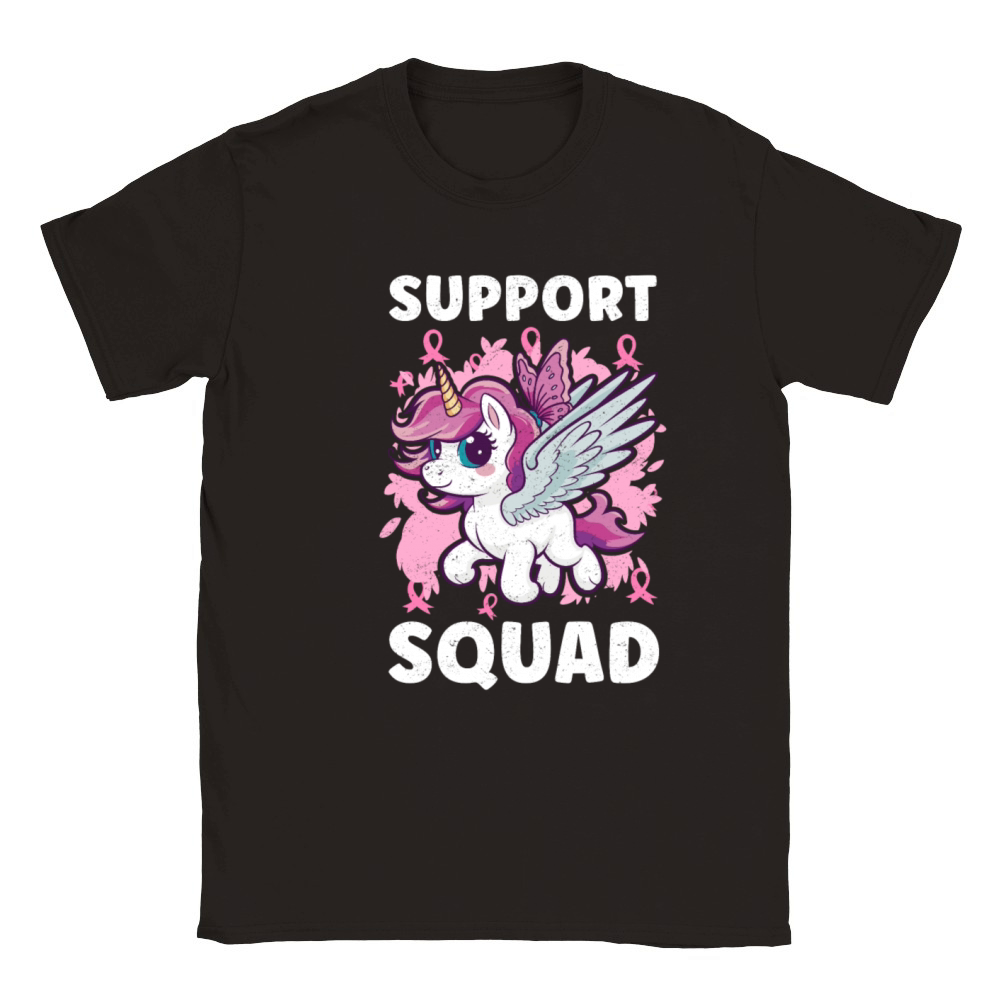 Support Squad Breast Cancer Classic Kids Crewneck T-shirt