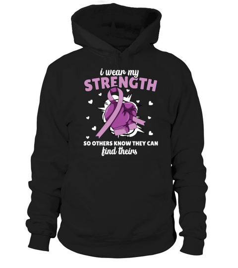 Violence awareness purple ribbon shirt design Hoodie Unisex