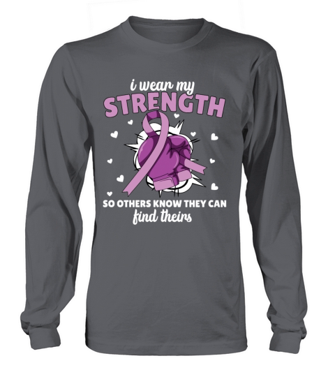 Violence awareness purple ribbon shirt design Long sleeved Unisex