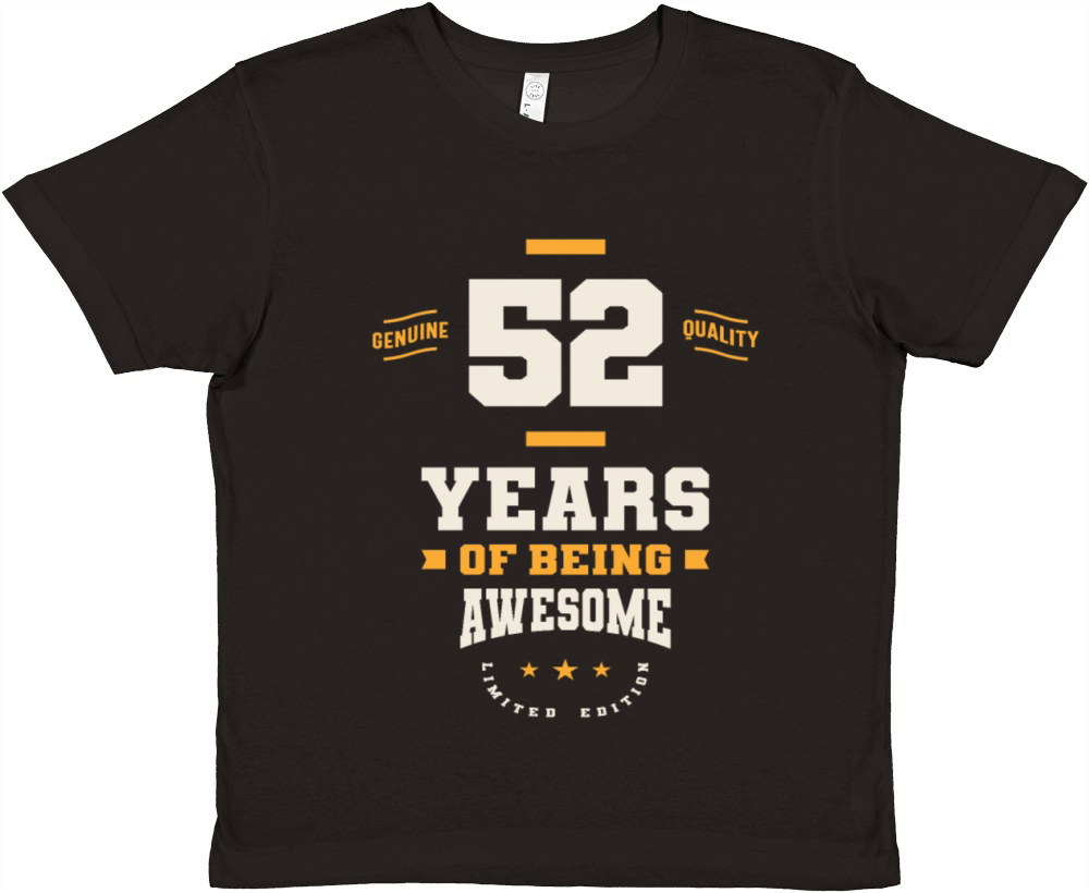 52 Years Of Being Awesome - 52nd Birthday Premium Kids Crewneck T-shirt