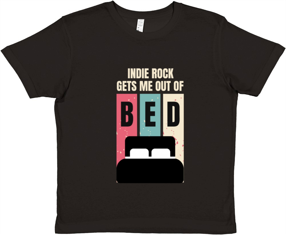 Indie Rock Gets Me Out of Bed Retro Vintage Music Premium Kids Crewneck T-shirt