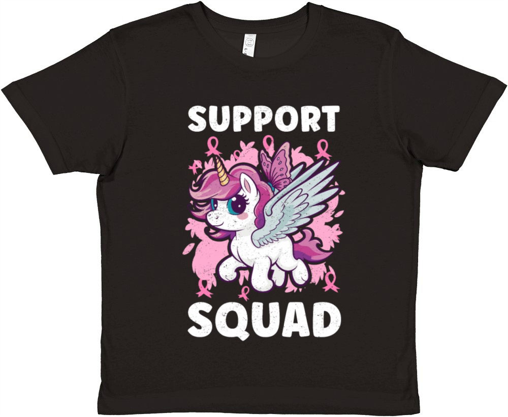 Support Squad Breast Cancer Premium Kids Crewneck T-shirt