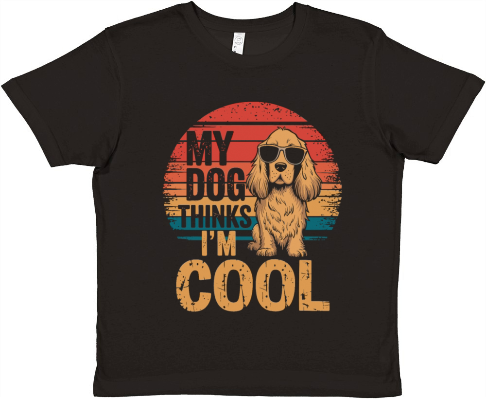 Test My Dog Thinks Im Cool Premium Kids Crewneck T-shirt