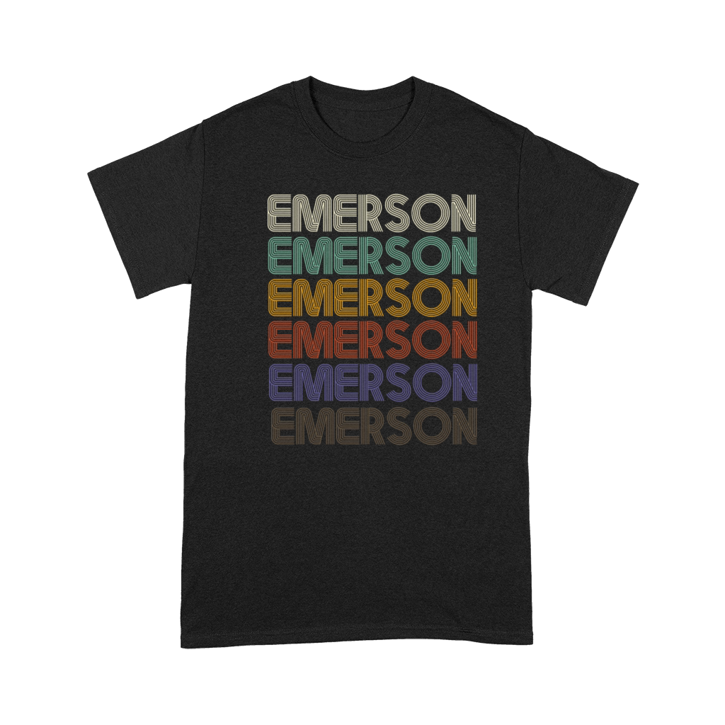 EMERSON First Name Retro Pattern Vintage Stylet Premium T-shirt