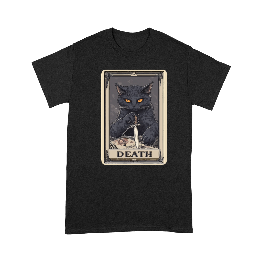 Halloween Vintage Black Cat design Premium T-shirt