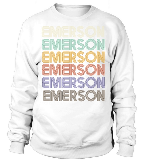 EMERSON First Name Retro Pattern Vintage Stylet Sweatshirt Unisex