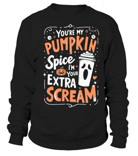 Pumpkin Spice and Screams - Halloween Couples Sweatshirt Unisex
