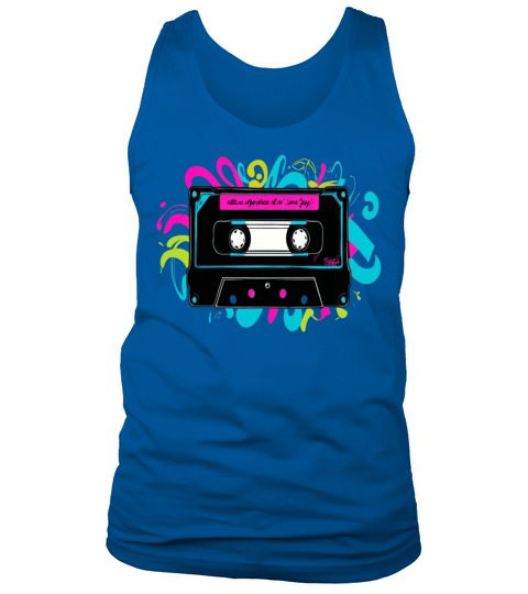 Retro Neon Cassette Tape with Vibrant Splash Tank Top Unisex