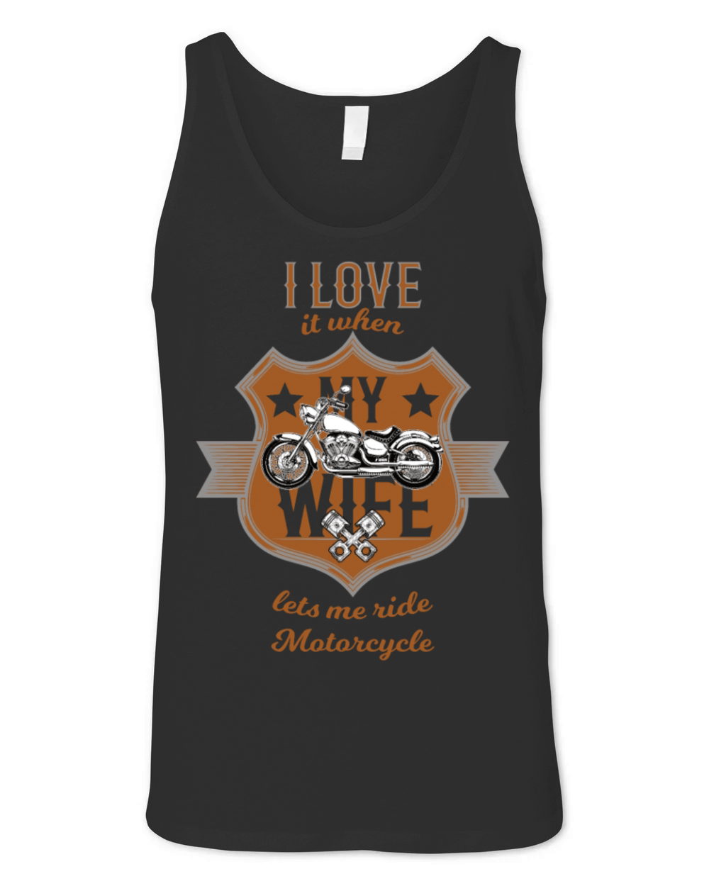 Motorcycle saying I love my wife vintage Unisex Jersey Tank