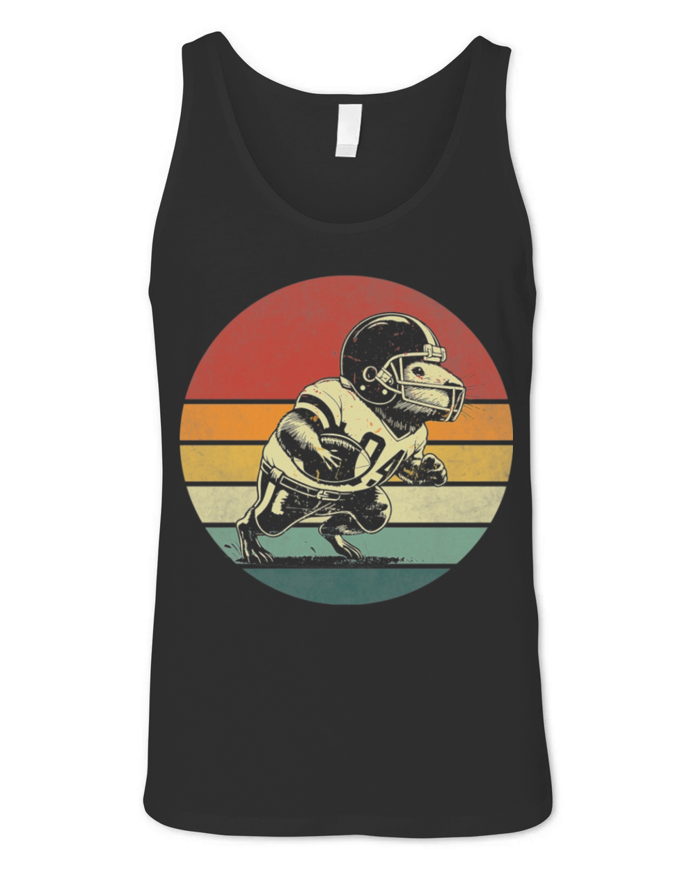 Retro Capybara Playing Football Vintage Capybara Unisex Jersey Tank