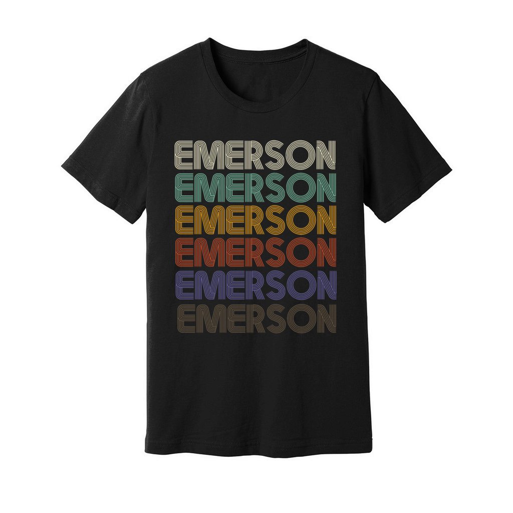 EMERSON First Name Retro Pattern Vintage Stylet Unisex Jersey Tee
