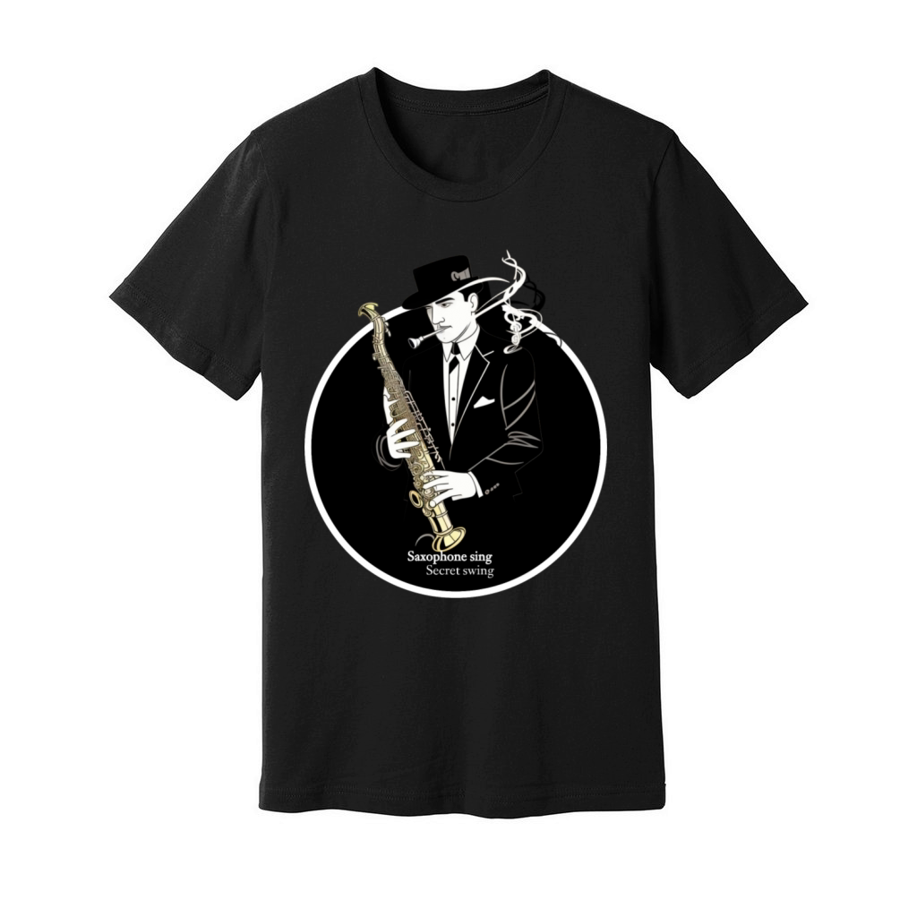 Saxophone Sing Secret Swing Unisex Jersey Tee