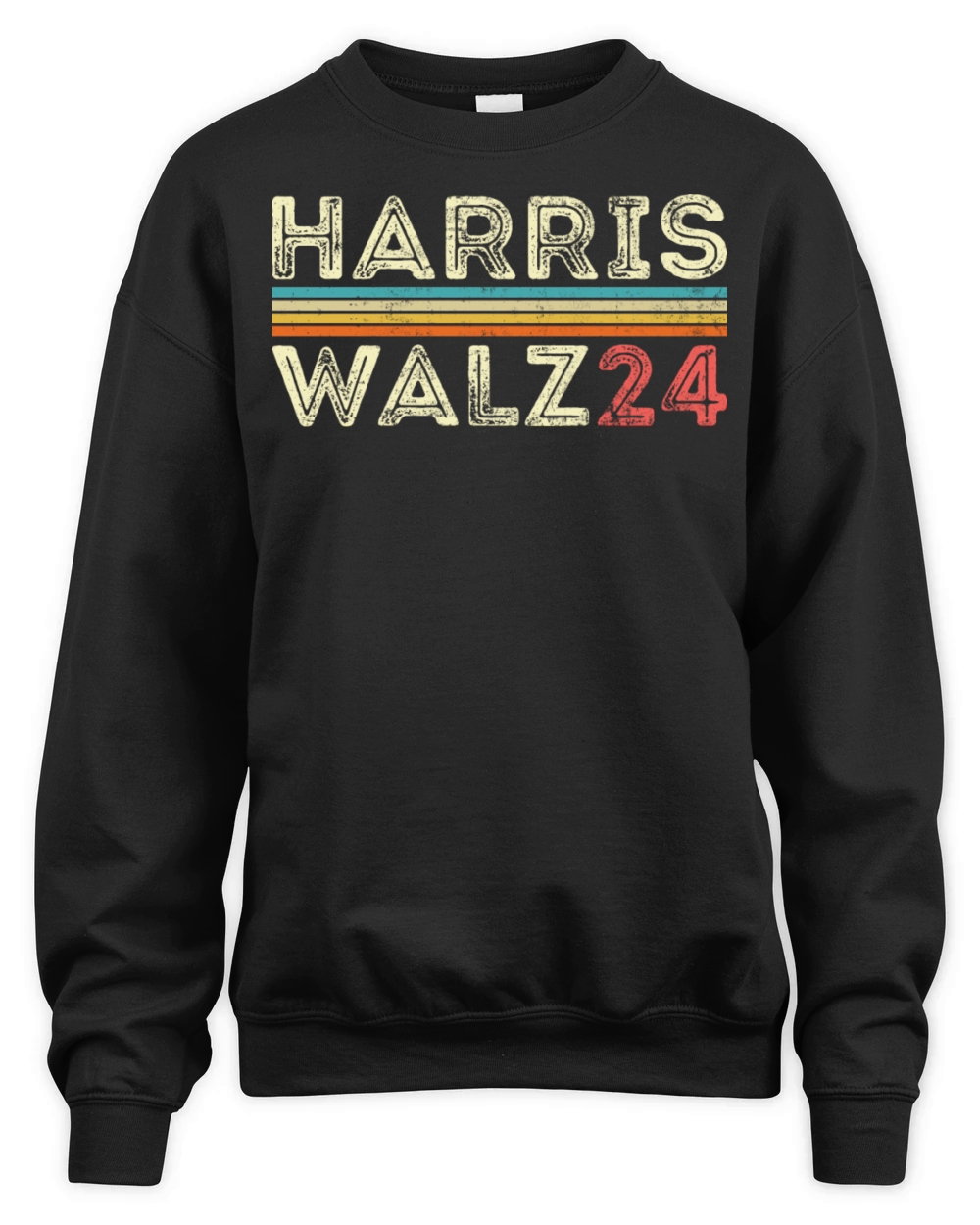 Harris Waltz Walz 24 Vintage Retro Stripes 2024 Unisex Premium Crewneck Sweatshirt