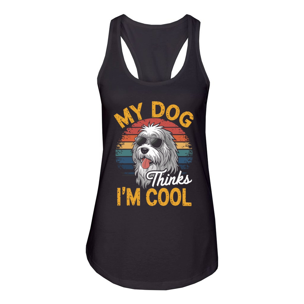 Maremma Sheepdog My Dog Thinks Im Cool Women's Racerback Tank