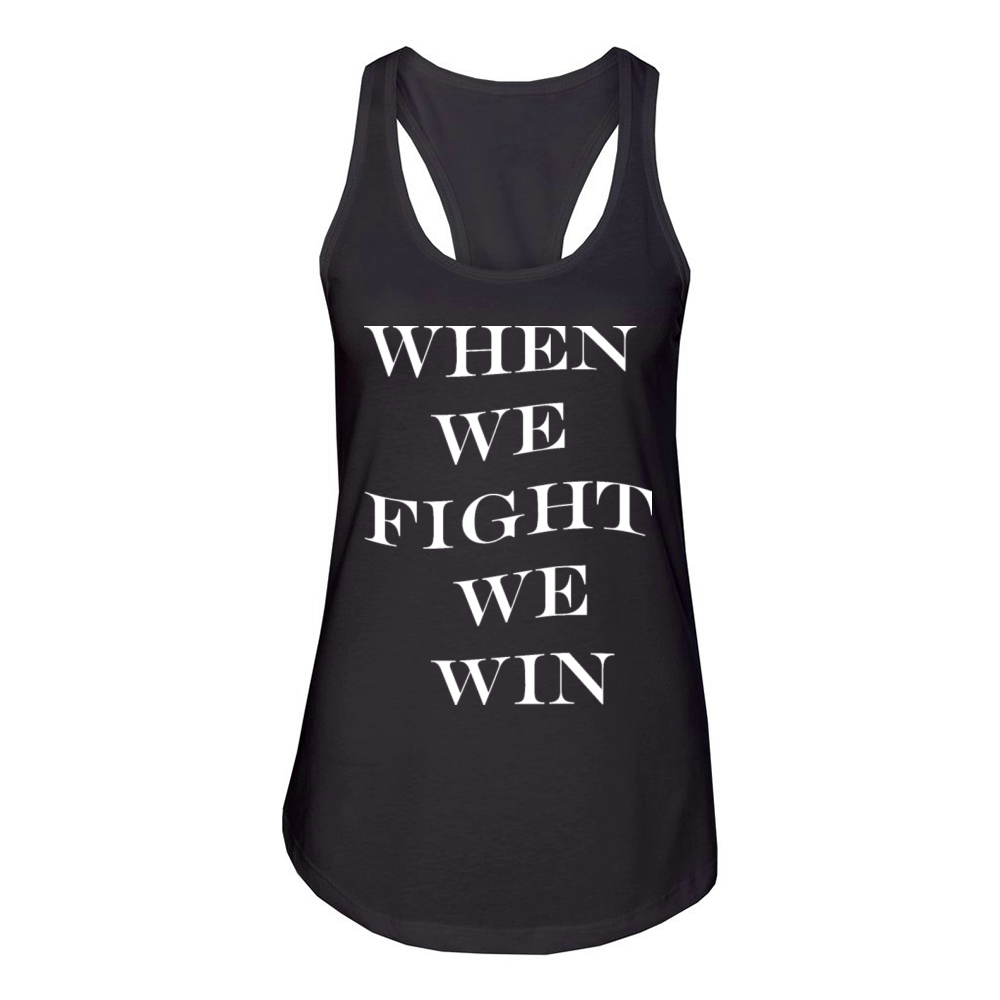 when we fight we win kamala harris for people Women's Racerback Tank