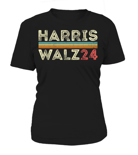 Harris Waltz Walz 24 Vintage Retro Stripes 2024 Women's T-Shirt