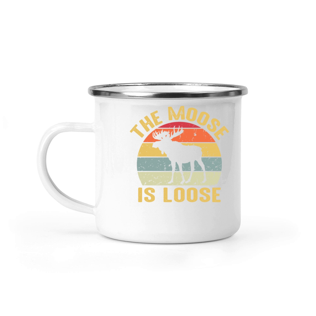 Moose Is Loose Vintage Funny Wild Animal Nature Camping Mug