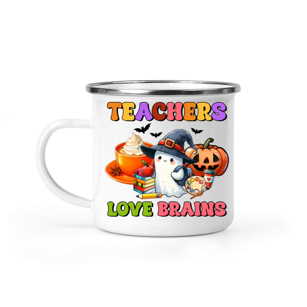 teachers love brains Camping Mug