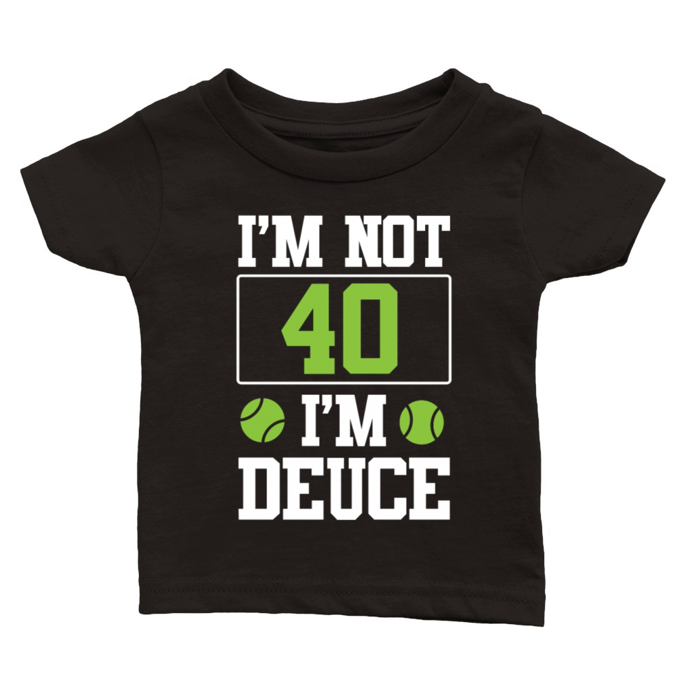 Funny Tennis Player Racket Rainbow Classic Baby Crewneck T-shirt