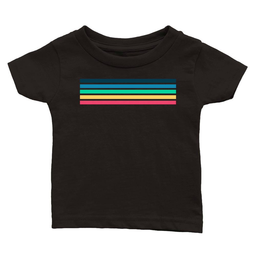 Retro stripe design with vintage vibe Classic Baby Crewneck T-shirt