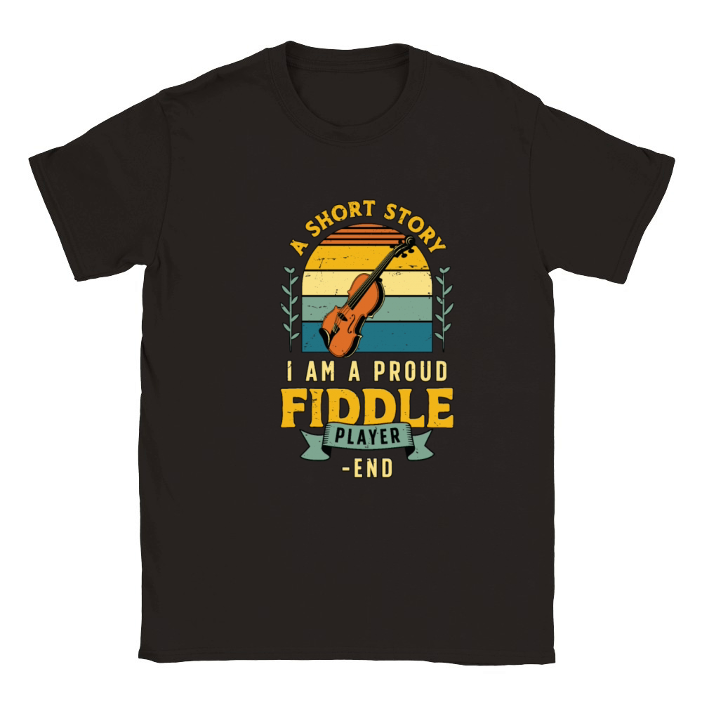 Fiddle Player A Short Story I Am A Violin Player Classic Kids Crewneck T-shirt