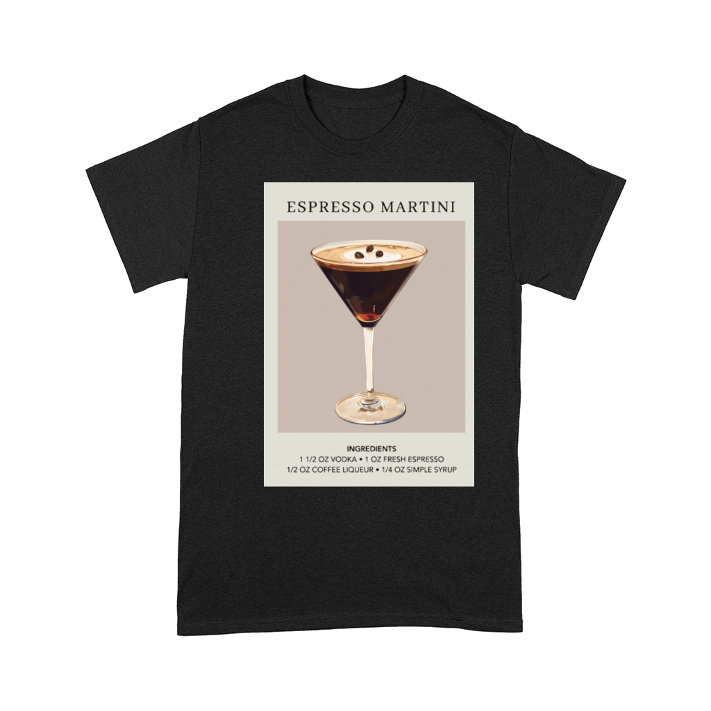 Minimalist Espresso Martini Decor Cocktail Party Comfort T-shirt
