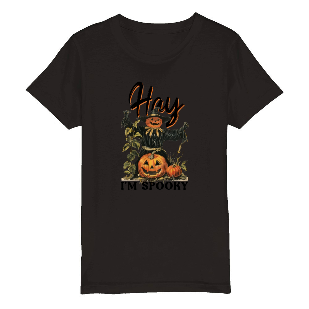 Hay Im Spooky - Vintage Halloween Organic Kids Crewneck T-shirt