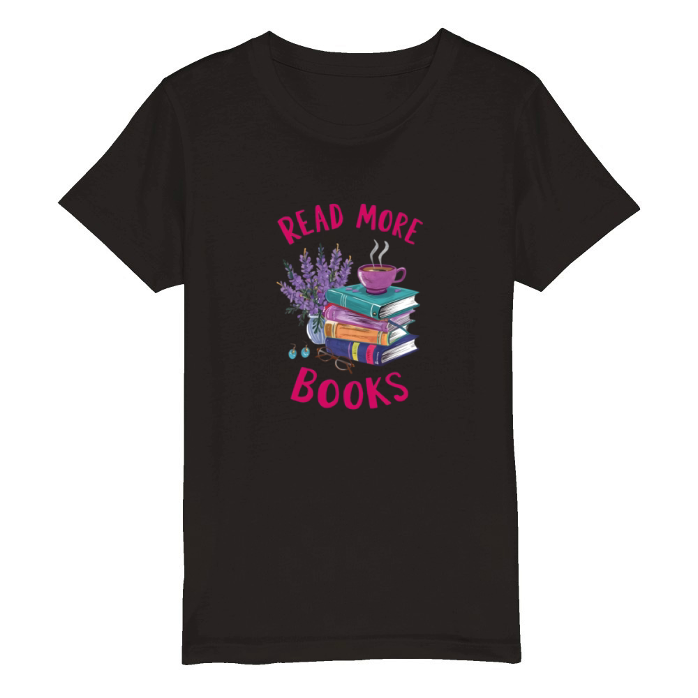 Read more books Organic Kids Crewneck T-shirt