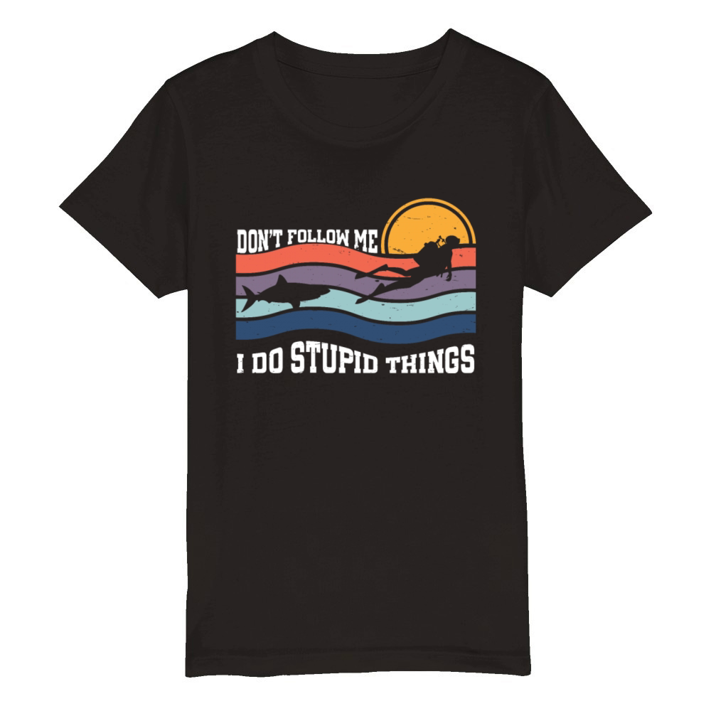 Scuba Diving Diver Organic Kids Crewneck T-shirt