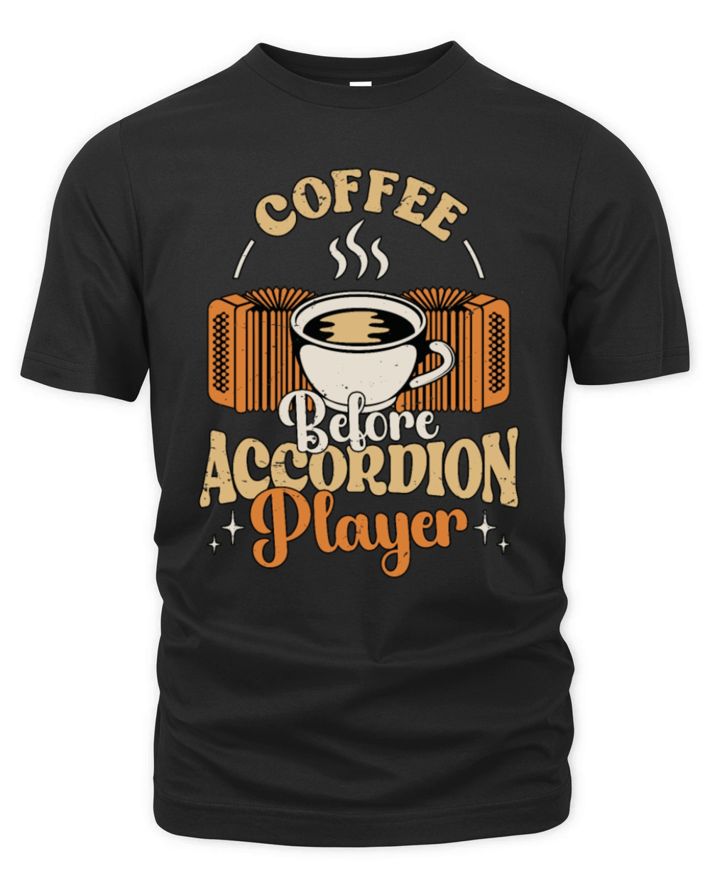 Accordion Player Coffee Country Music Coffee Lover Organic Unisex T-shirt