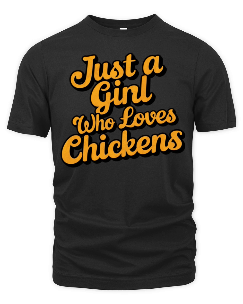 Just a girl who loves chickens Organic Unisex T-shirt