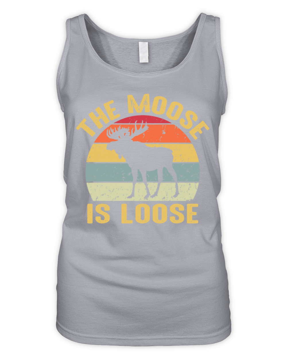 Moose Is Loose Vintage Funny Wild Animal Nature Organic Women's Tank Top