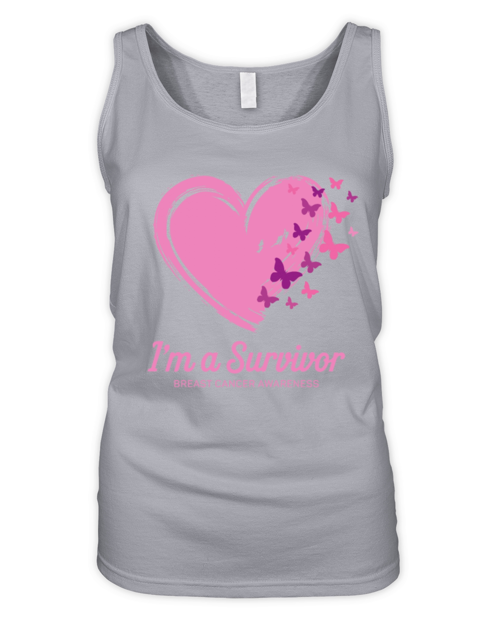 Peace Love Cure Pink Ribbon Family Breast Cancer Organic Women's Tank Top