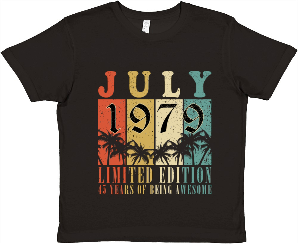 45th birthday 45 years July 1979 Premium Kids Crewneck T-shirt